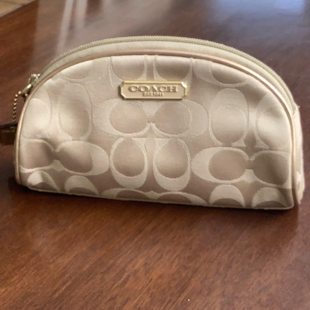 COACH Gold Cosmetic Bag